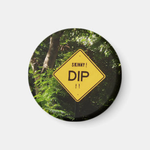 Funny road sign magnet