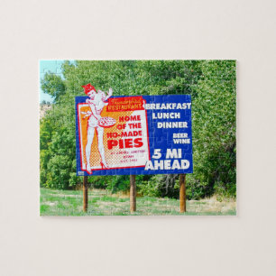 Funny Road Signs Ho-Made Pies Jigsaw Puzzle