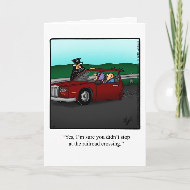Funny Road Trip Bon Voyage Humour Card (Front)