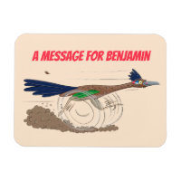 Funny roadrunner bird cartoon illustration