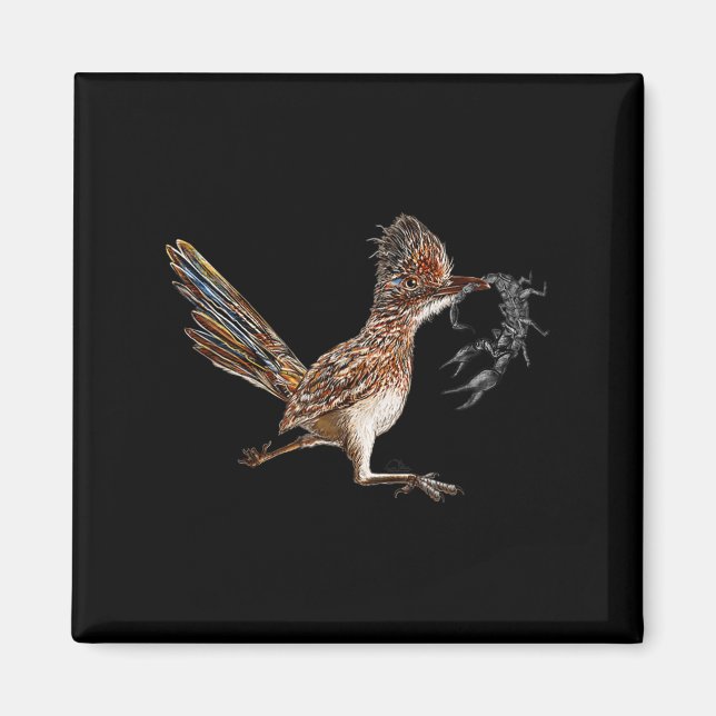 Funny Roadrunner Scorpion Road Runner Bird Hunter  Magnet (Front)