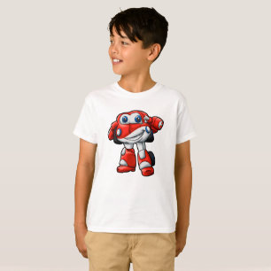 Funny Robot car cartoon - Choose back colour T-Shirt