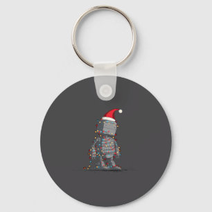 Funny Robot Christmas Graphics Lights Lover Long S Key Ring