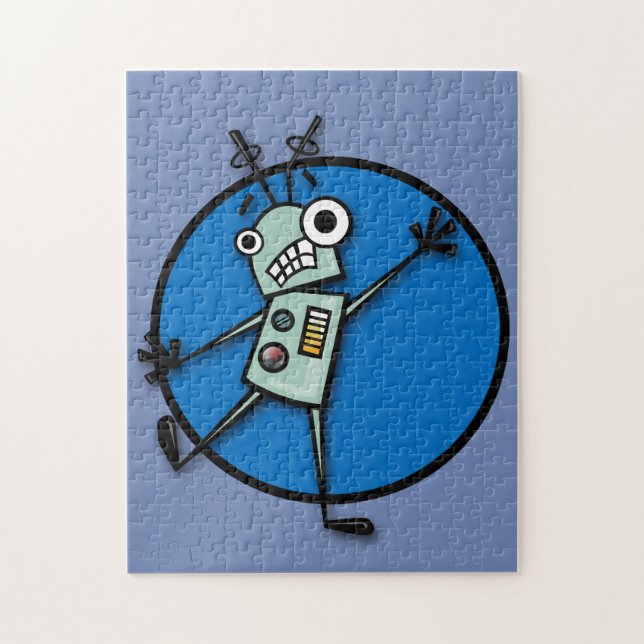 FUNNY ROBOT GRAPHIC ILLUSTRATION VERTICAL PUZZLE (Vertical)