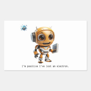 Funny Robot  Rectangular Sticker