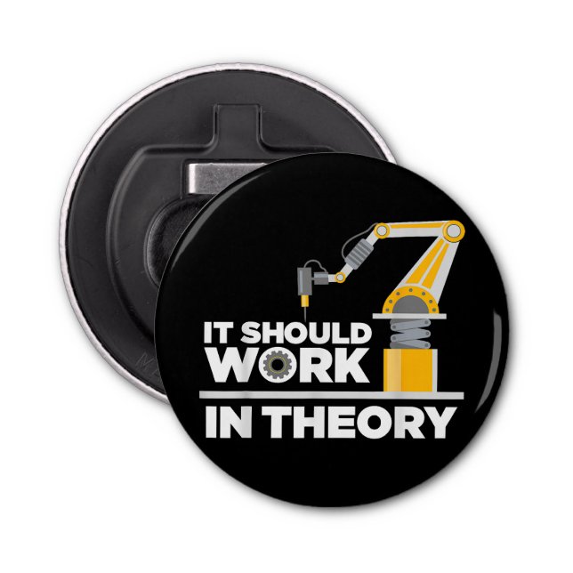 Funny Robotics Art For Men Kids Robot Robotics Eng Bottle Opener (Front)