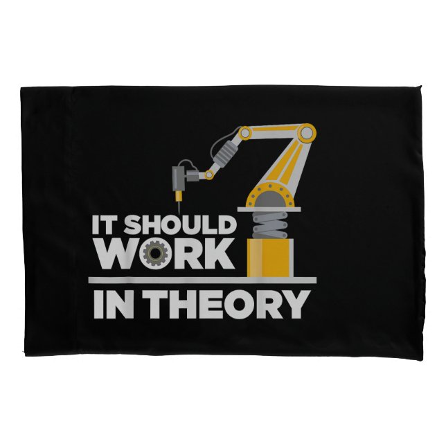 Funny Robotics Art For Men Kids Robot Robotics Eng Pillowcase (Front)