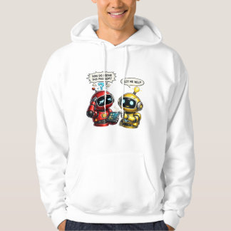 funny robots hoodie