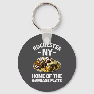 Funny Rochester Ny Garbage Plate Gift Cool New Yor Key Ring