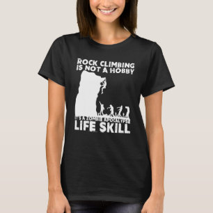 Funny Rock Climber Gift For Men Women Cool Zombie  T-Shirt