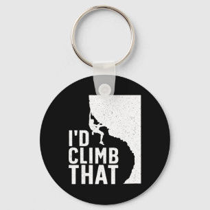 Funny Rock Climbing Art For Men Women Alpinism Roc Key Ring