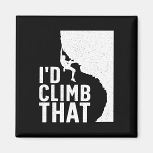 Funny Rock Climbing Art For Men Women Alpinism Roc Magnet