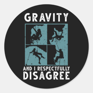 Funny Rock Climbing Art For Men Women Bouldering C Classic Round Sticker
