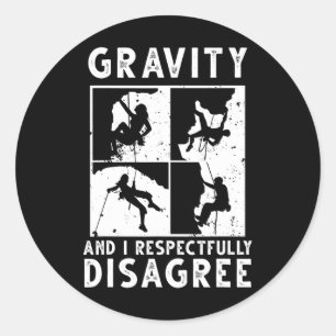 Funny Rock Climbing Art For Men Women Bouldering C Classic Round Sticker