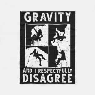 Funny Rock Climbing Art For Men Women Bouldering C Fleece Blanket