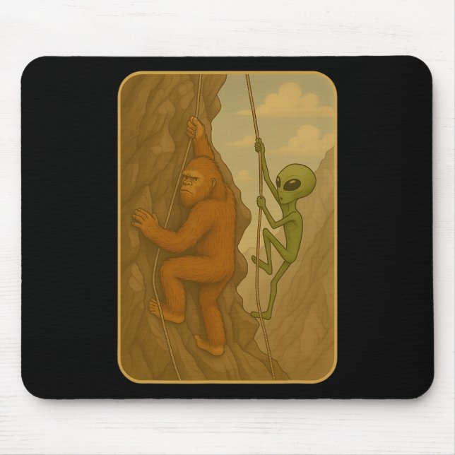 Funny Rock Climbing Boulder Climb Walls Meme  Mouse Pad (Front)
