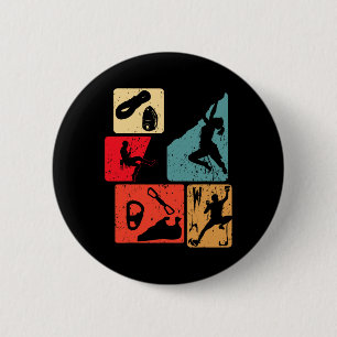 Funny Rock Climbing Bouldering Enthusiasts Men Wom 6 Cm Round Badge