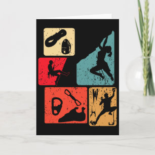 Funny Rock Climbing Bouldering Enthusiasts Men Wom Card