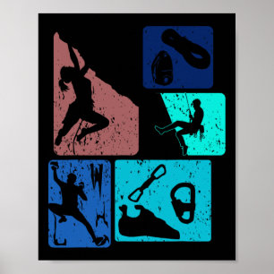 Funny Rock Climbing Bouldering Enthusiasts Men Wom Poster