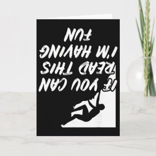 Funny Rock Climbing Bouldering Gift Womens And Men Card