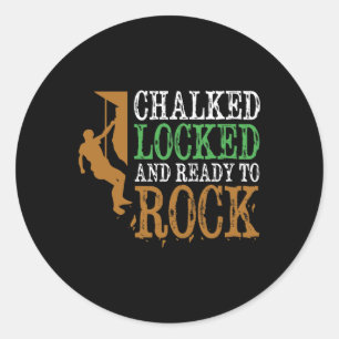 Funny Rock Climbing Bouldering Mountain Climbing G Classic Round Sticker
