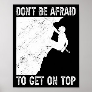 Funny Rock Climbing Bouldering Poster
