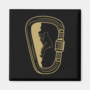 Funny Rock Climbing Carabiner Lovers Outfit Men Wo Magnet