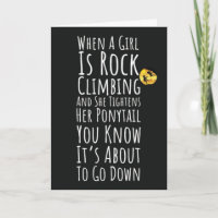 Funny Rock Climbing Cards For Her Women Girls