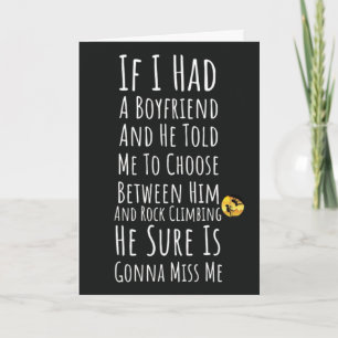Funny Rock Climbing Cards For Teen Girls Party