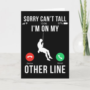 Funny Rock Climbing Climber Climb Mountain Indoor Card
