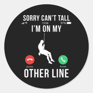 Funny Rock Climbing Climber Climb Mountain Indoor Classic Round Sticker