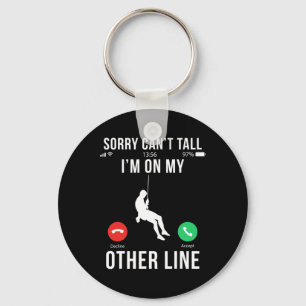 Funny Rock Climbing Climber Climb Mountain Indoor Key Ring
