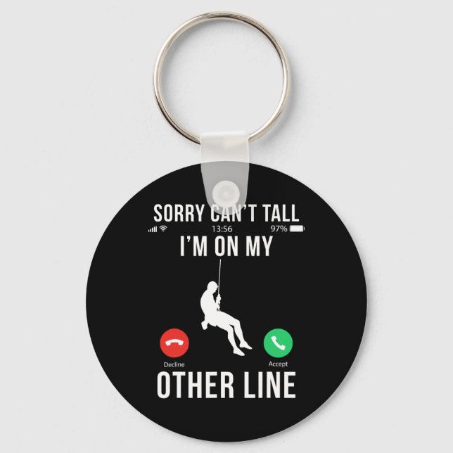 Funny Rock Climbing Climber Climb Mountain Indoor  Key Ring (Front)