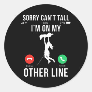 Funny Rock Climbing Climber Women Climb Mountain B Classic Round Sticker