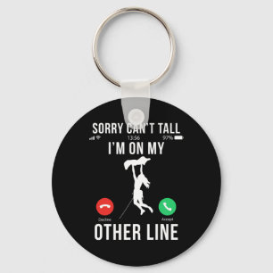 Funny Rock Climbing Climber Women Climb Mountain B Key Ring