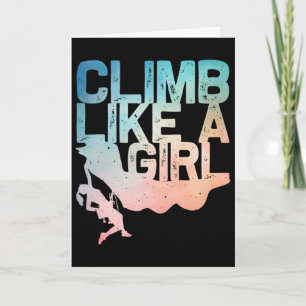 Funny Rock Climbing Design For Girls Women Kids Ro Card