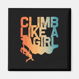 Funny Rock Climbing Design For Girls Women Kids Ro Magnet