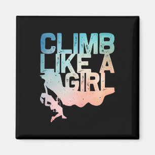 Funny Rock Climbing Design For Girls Women Kids Ro Magnet
