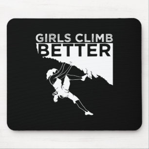 Funny Rock Climbing Design For Women Girls Rock Cl Mouse Pad