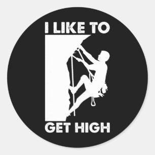 Funny Rock Climbing For Men Women Mountain Indoor Classic Round Sticker