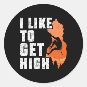 Funny Rock Climbing For Men Women Mountain Indoor Classic Round Sticker