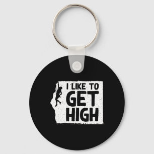 Funny Rock Climbing For Men Women Mountain Indoor Key Ring