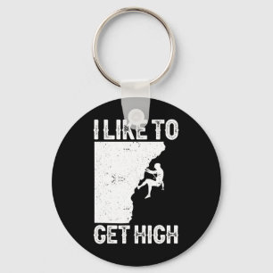 Funny Rock Climbing For Men Women Mountain Indoor Key Ring