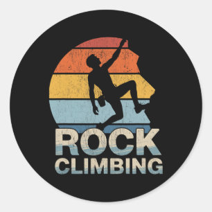 Funny Rock Climbing Free Mountain Climb Climber _8 Classic Round Sticker