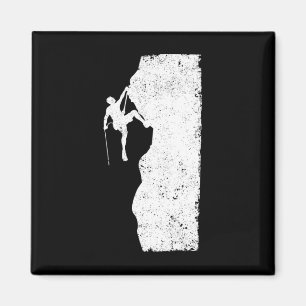 Funny Rock Climbing Mountain Climber Bouldering Mo Magnet