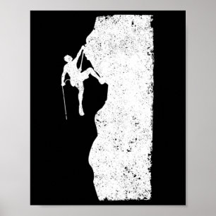 Funny Rock Climbing Mountain Climber Bouldering Mo Poster