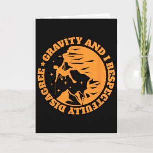 Funny Rock Climbing Mountain Climber Gift For Men Card