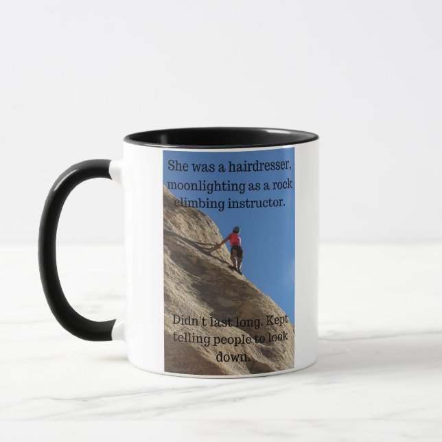 Funny Rock Climbing Mug (Left)