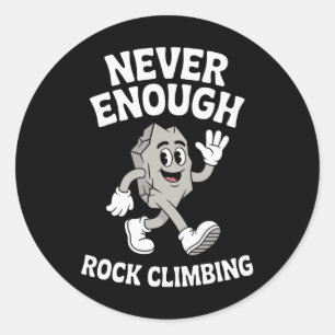 Funny Rock Climbing Or Rock Climber Retro Classic Round Sticker