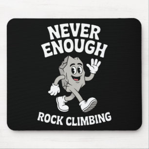 Funny Rock Climbing Or Rock Climber Retro Mouse Pad